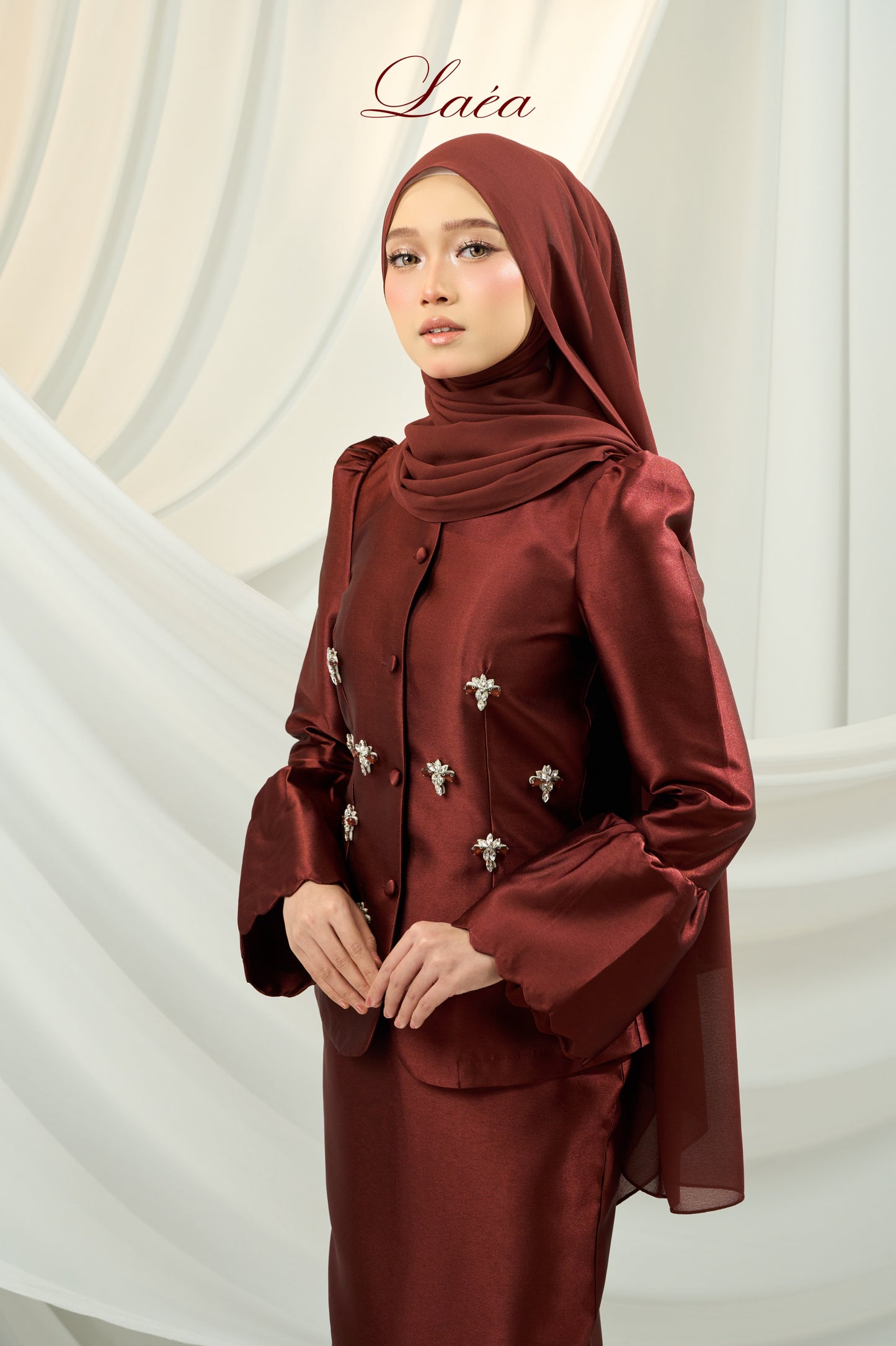 Shawl Mahogany Pearl Chiffon